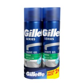 Proizvod Gillette Series Sensitive gel za brijanje s aloe verom 2 x 200 ml brenda Gillette