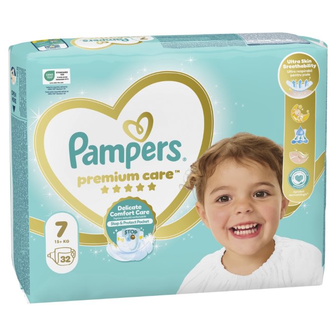 Proizvod Pampers pelene premium care veličina 7 (15+ kg) 32 kom brenda Pampers