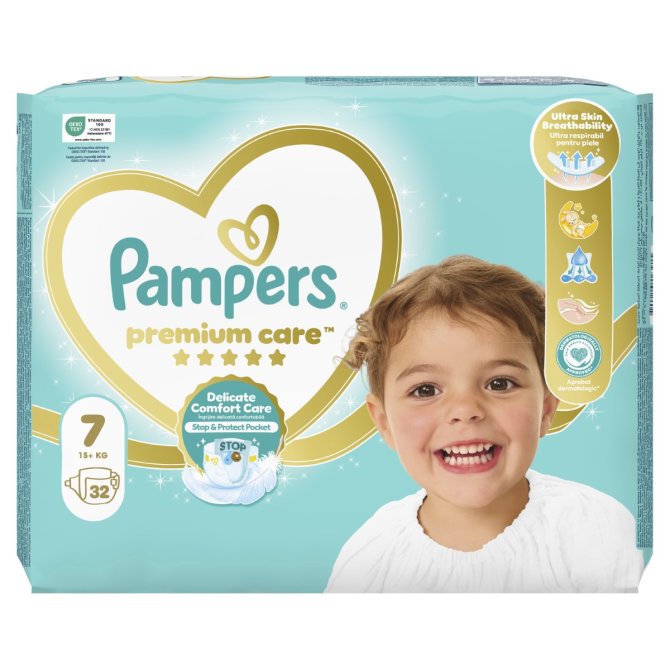 Proizvod Pampers pelene premium care veličina 7 (15+ kg) 32 kom brenda Pampers