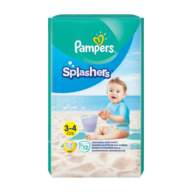 Proizvod Pampers pants splashers jednokratne pelene-gaćice za kupanje veličina 3-4 (6-11 kg) 12 komada brenda Pampers