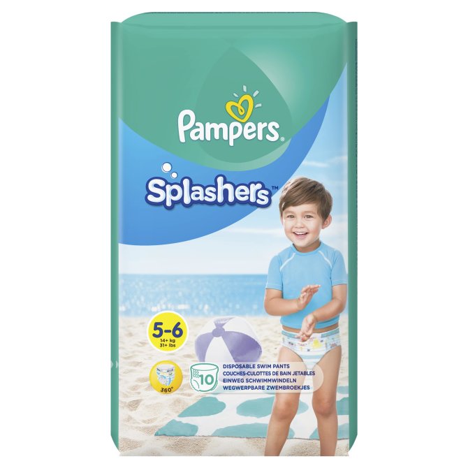Proizvod Pampers pants splashers jednokratne pelene-gaćice za kupanje veličina 5-6 (14+ kg) 10 komada brenda Pampers