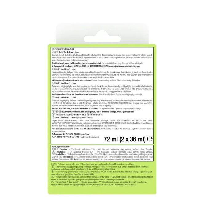 Proizvod Duck Fresh Discs gel za čišćenje i osvježavanje wc školjke punjenje limeta 72 ml brenda Duck