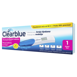 Proizvod Clearblue Digital test za utvrđivanje trudnoće s pokazateljem tjedana 1 komad brenda Clearblue