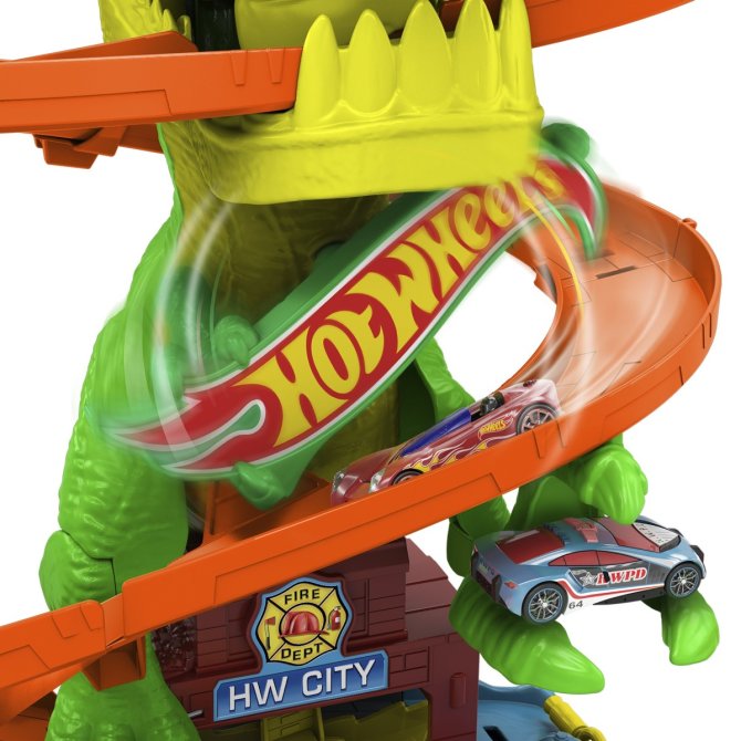 Proizvod Hot Wheels City T-Rexov vatreni napad set za igru brenda Hot Wheels