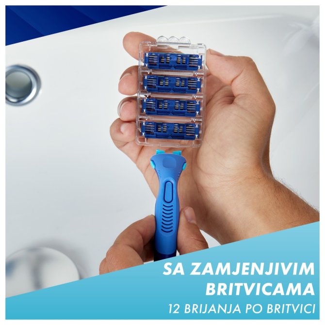 Proizvod Gillette Sensor3 brijač + zamjenske britvice 8 komada brenda Gillette