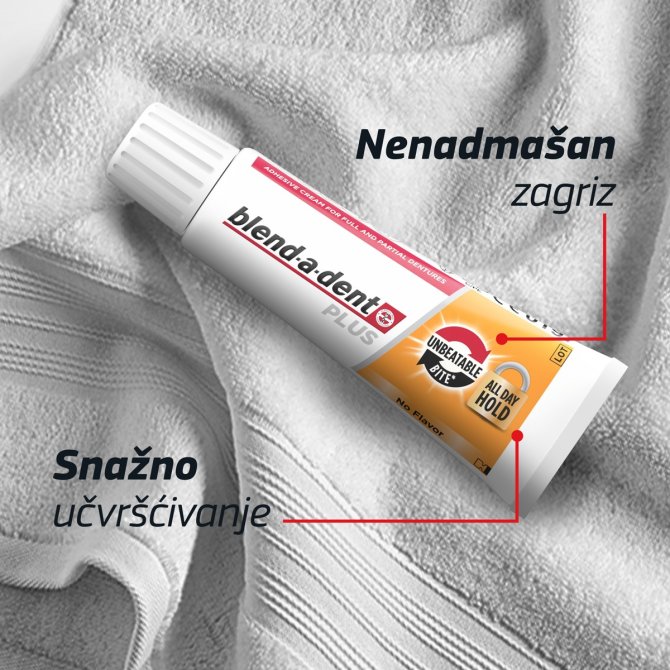 Proizvod Blend-a-dent Plus krema za učvrščivanje zubnih proteza 40 g brenda Blend- a- dent