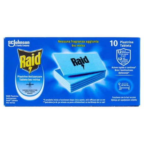 Proizvod Raid laminirane tablete bez mirisa za električni aparatić 10 kom brenda Raid