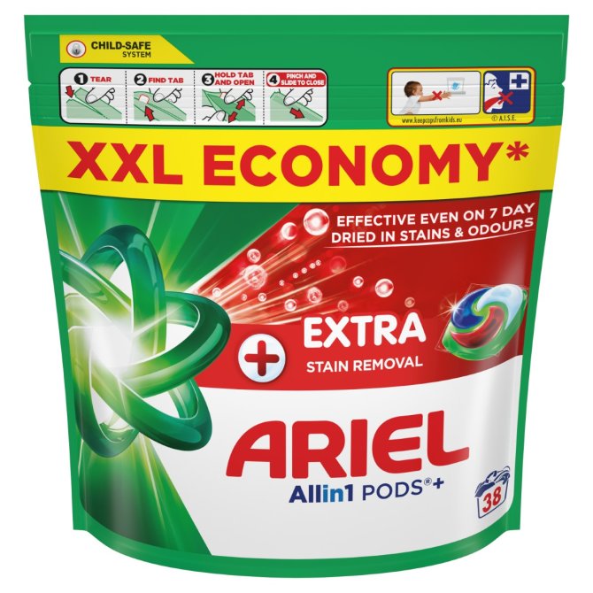 Proizvod Ariel Extra Hygiene gel kapsule 38 pranja brenda Ariel
