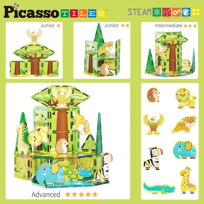 Proizvod Picasso Tiles set s 8 životinja brenda Picasso Tiles
