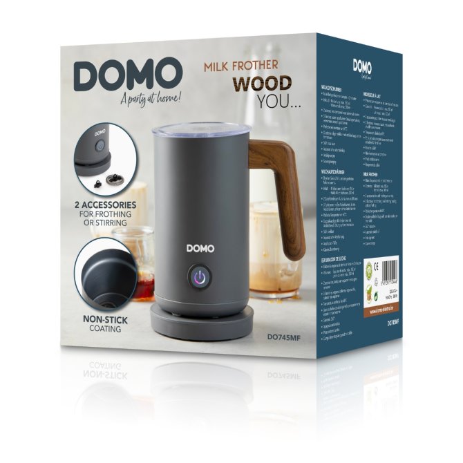 Proizvod DOMO Wood you pjenilica za mlijeko DO745MF - siva brenda Domo