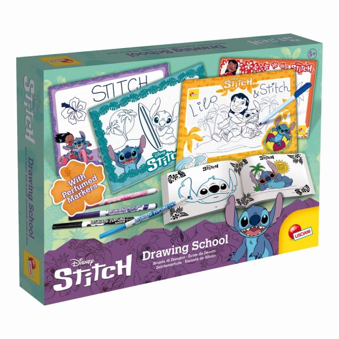 Proizvod Stitch škola crtanja s mirisnim markerima brenda Lisciani