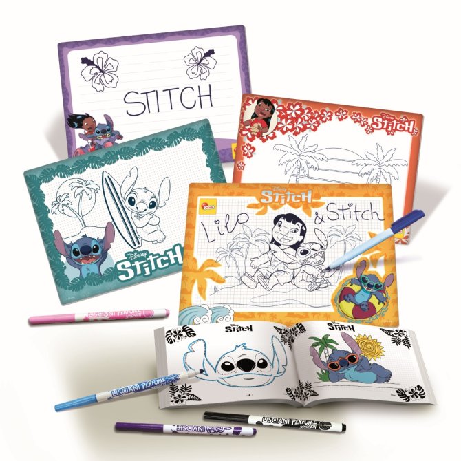 Proizvod Stitch škola crtanja s mirisnim markerima brenda Lisciani