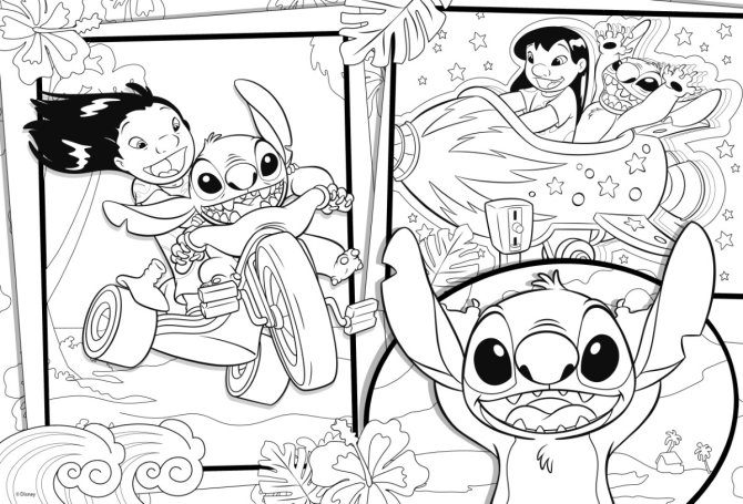 Proizvod Stitch Složi i oboji puzzle 250 kom brenda Lisciani