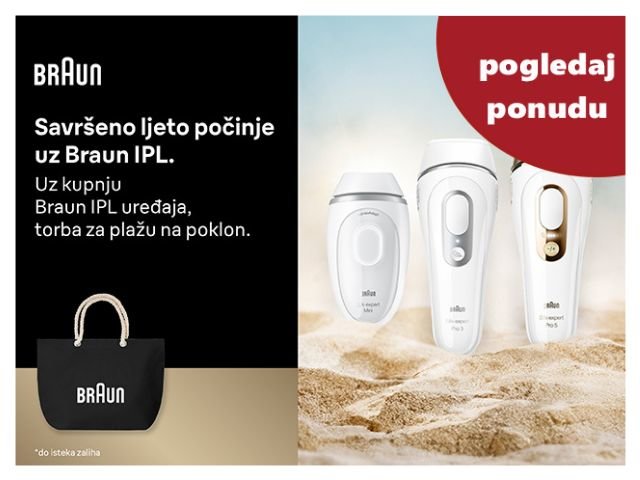 Braun s torbom za plažu