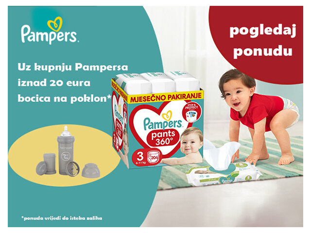 Pampers + Twistshake bočica na poklon